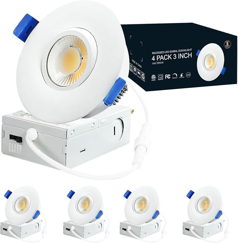 4 Led Downlight 3" 10W 2700K-5000K Ajustables