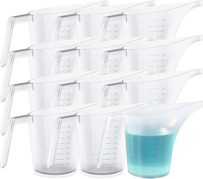 12 Pzas Jarra Medidora 33oz Boquilla Larga para Pasteles Jabón