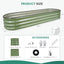 Jardinera elevada galvanizada 8x2x1pie con bordes seguridad