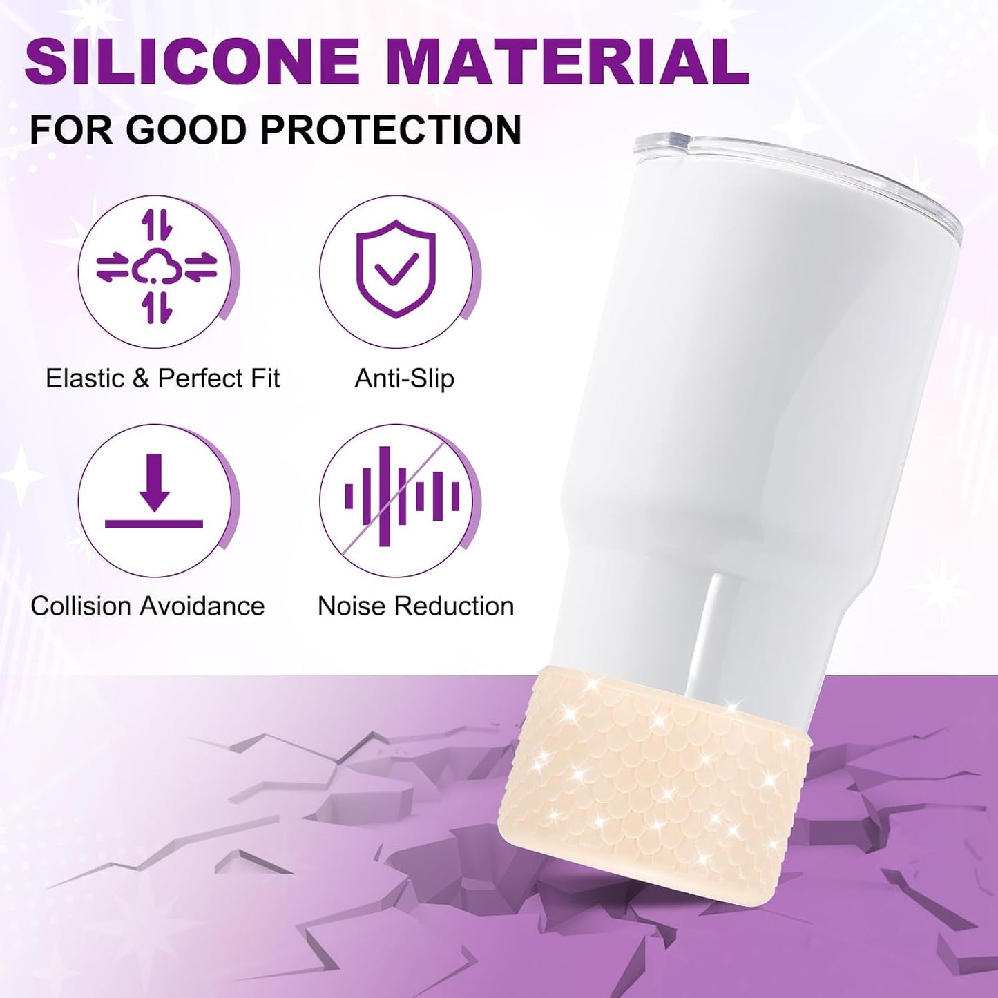 Funda silicona antiderrap para botella agua