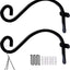 2 Gancho Metal Negro para Colgar Plantas Exteriores