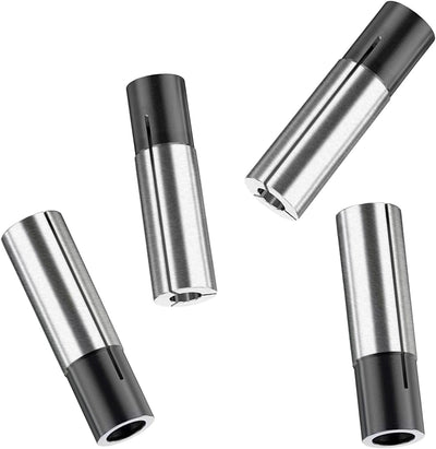 Juego 4 adaptadores pinza 1/4 a 1/8 pulg acero carbono CNC