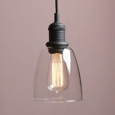 Lámpara colgante Edison 1 luz negro para cocina baño sala