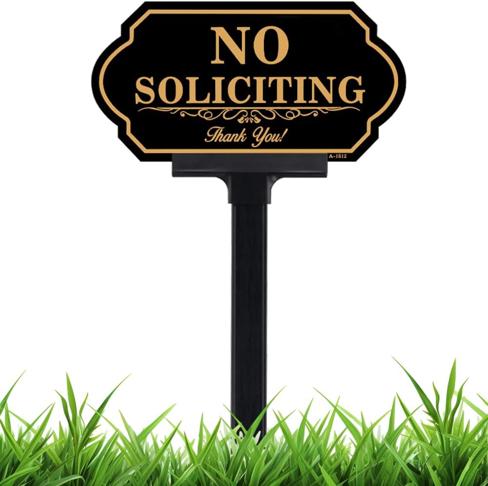 Señal No Solicitar Aluminio 5x10" Altura Ajustable