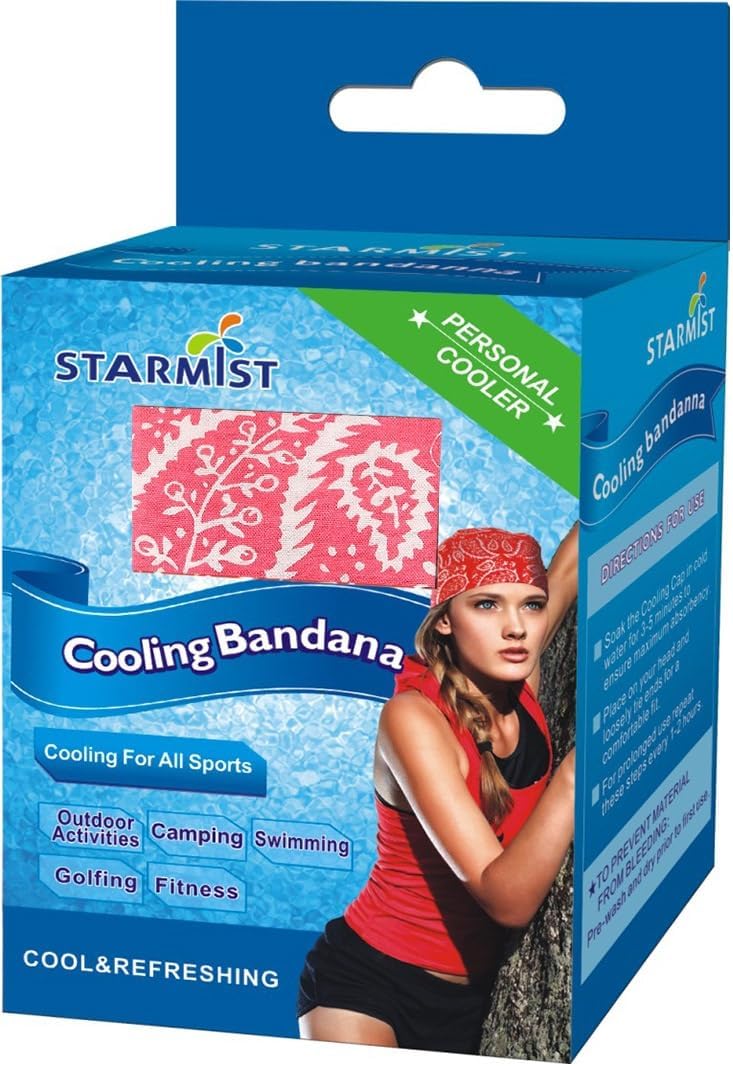 Bandana refrigeración caja al por menor rojo grande
