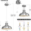 Luces colgantes níquel cepillado isla cocina ajustable
