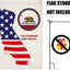 Bandera doble cara California 12x18" para césped y fiesta