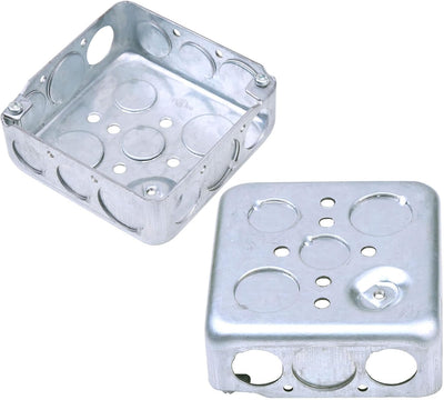 20 Cajas Eléctricas Cuadradas 4pulg Metal Galvanizado