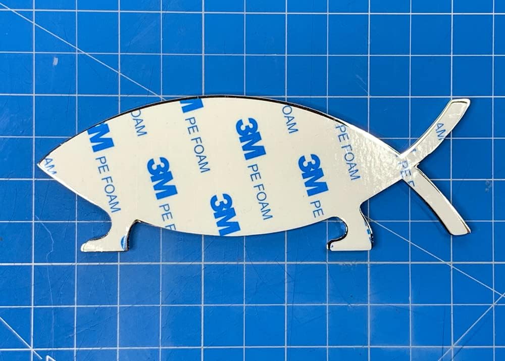 Emblema de Coche en Metal con Forma de Pez para Auto