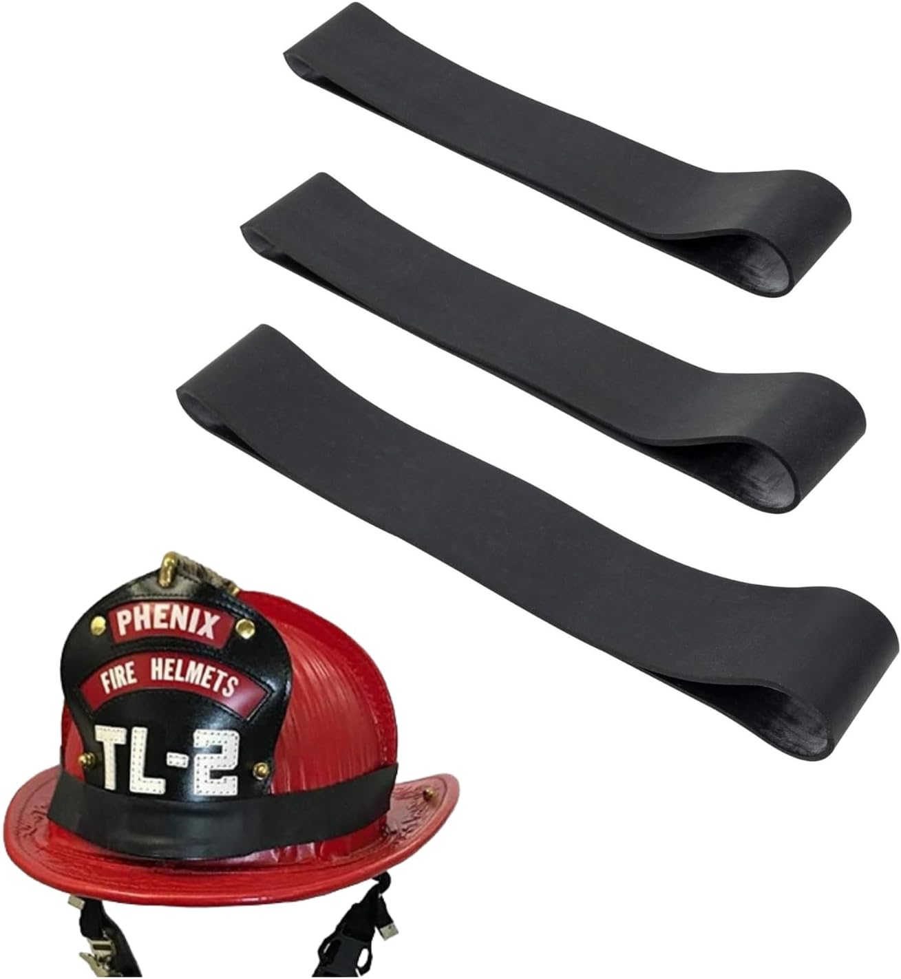 Bandas para casco bombero goma resistente sostiene herramientas
