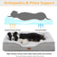 Cama ortopédica perros espuma viscoelástica antideslizante gris