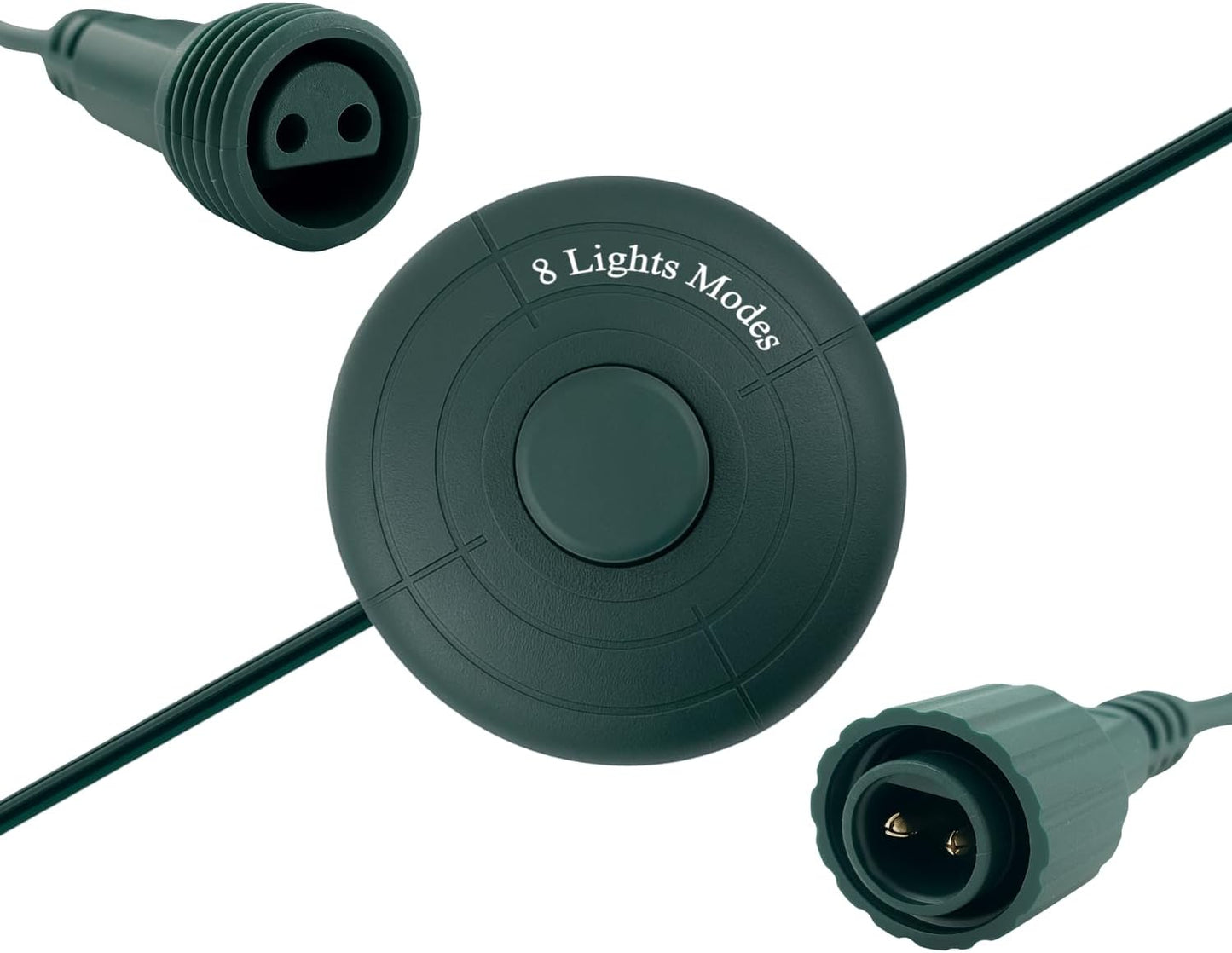 Cable luz navideña con enchufe 5/8pulg interruptor 6pies