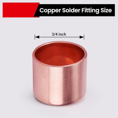 Tapón tubo cobre 3/4pulg 50pzas soldadura sudor NSF61