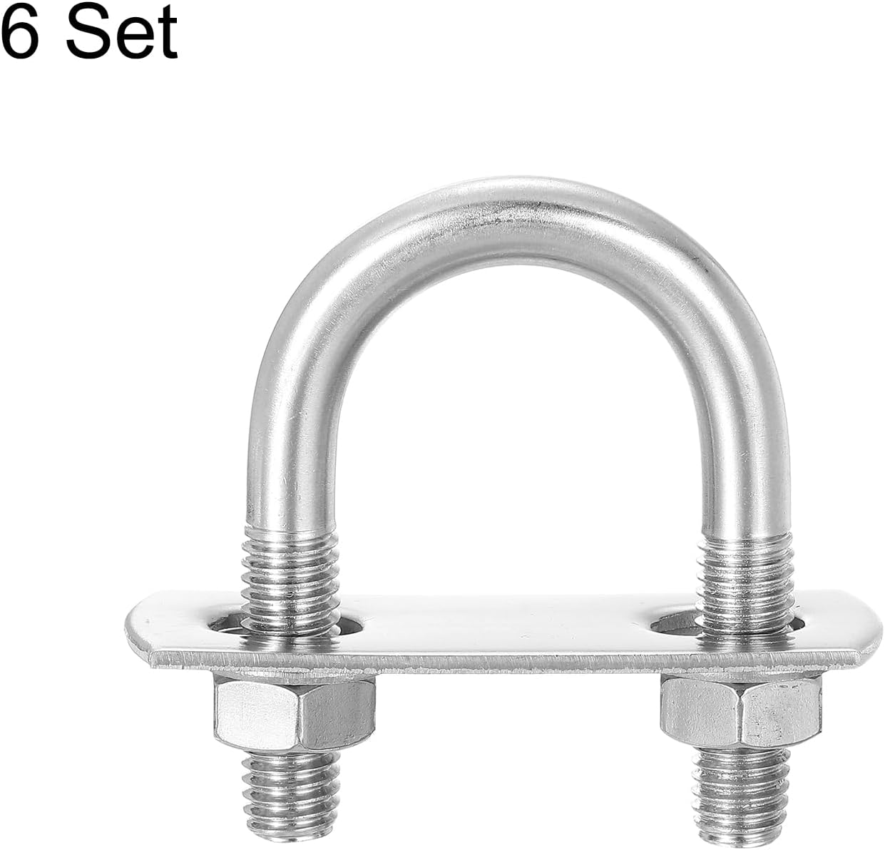 Pernos en U M8 acero inox 0.94pulg con tuercas para remolque