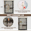 Puerta para perros extra alta 60.3-62.9pulg sin perforar