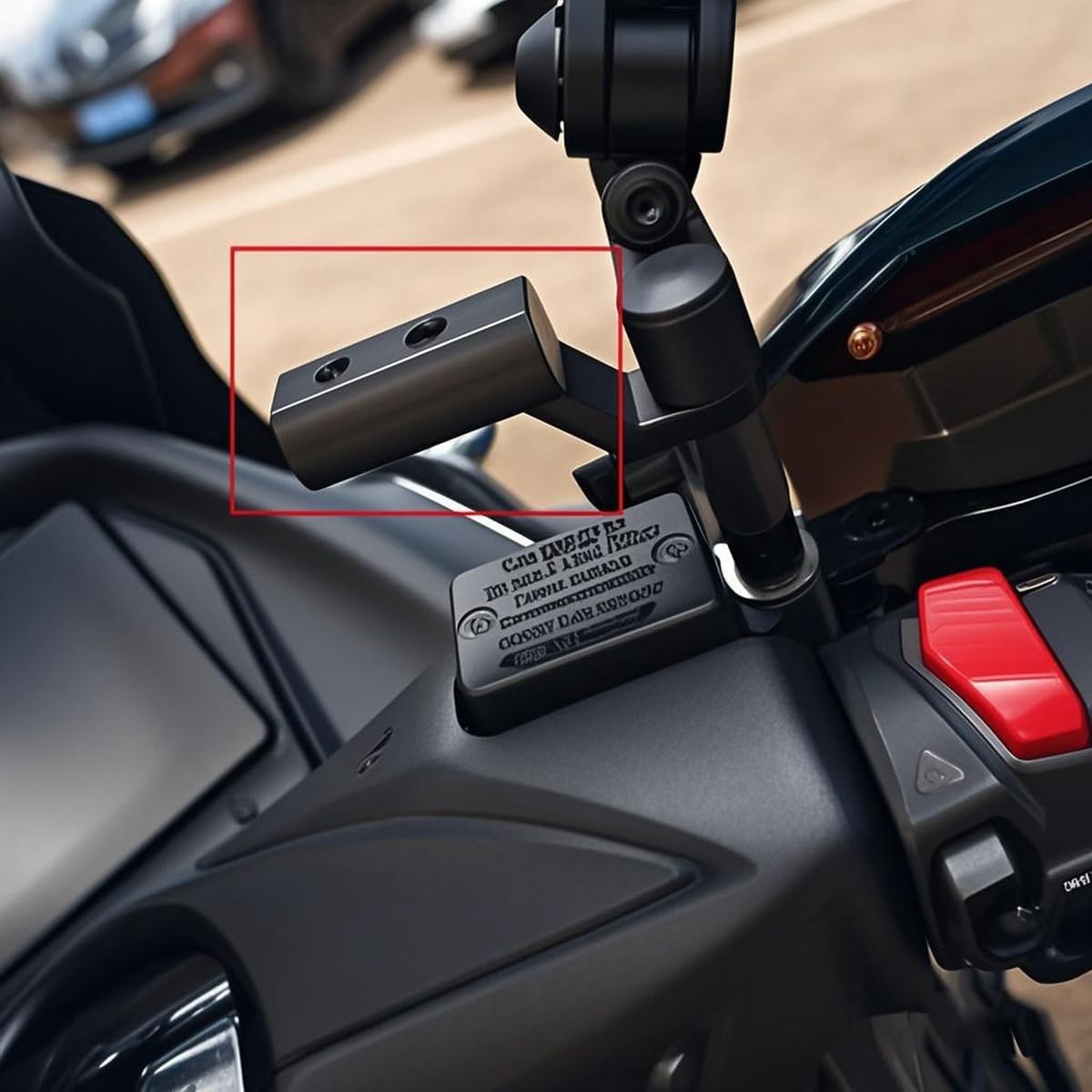 Soporte conversión motocicleta barra extensión espejo USB