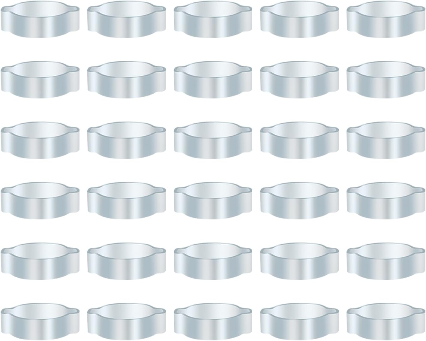 Abrazaderas manguera acero galvanizado 0.59-0.70pulg 30pzas