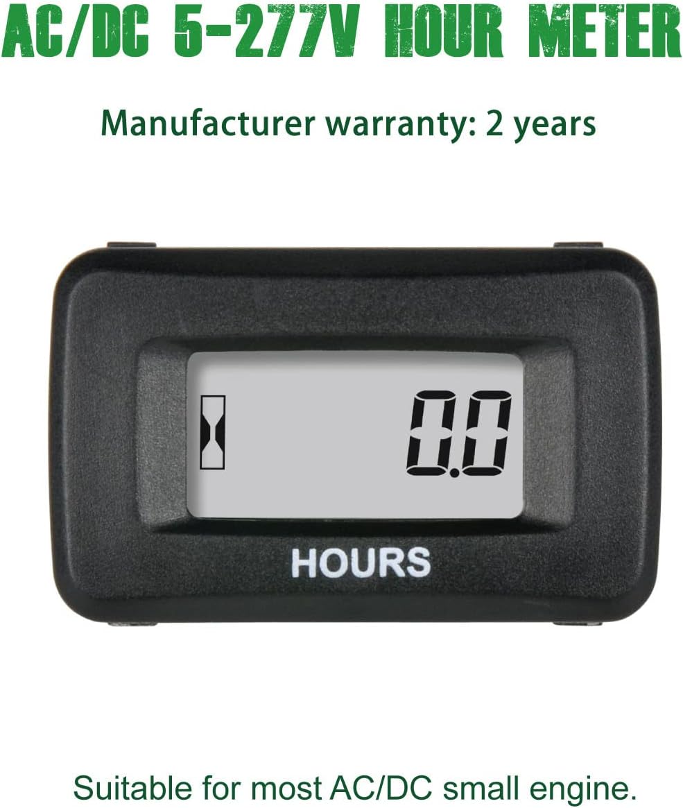 Medidor hora digital AC/DC 5-277V para ZTR cortacésped