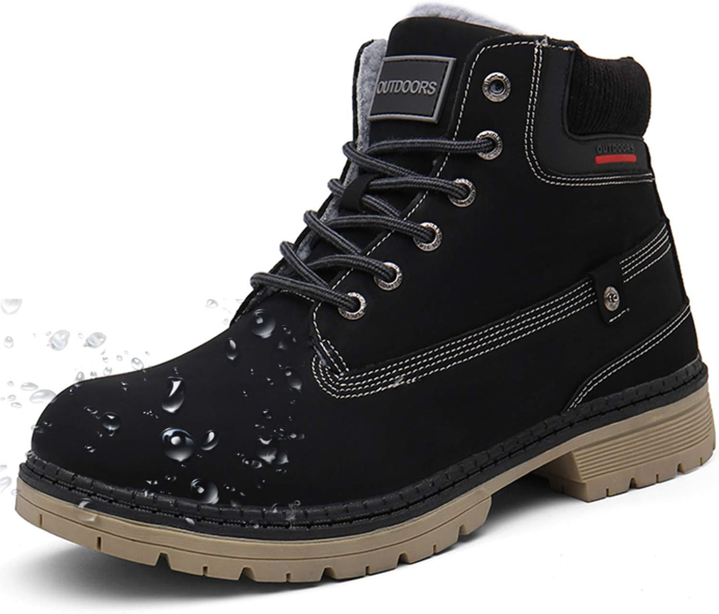 Botas nieve unisex forro piel cálida antiderrap