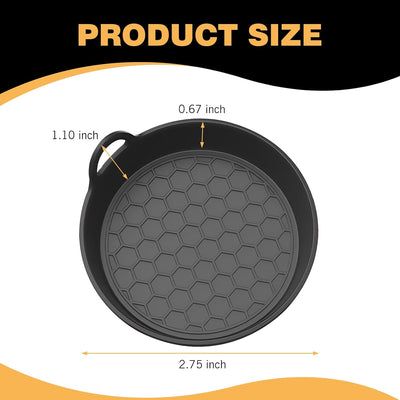 4 Pzas Posavasos Silicona Antiderrap 2.75pulg Coche