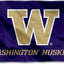 Bandera grande con ojales Washington Huskies