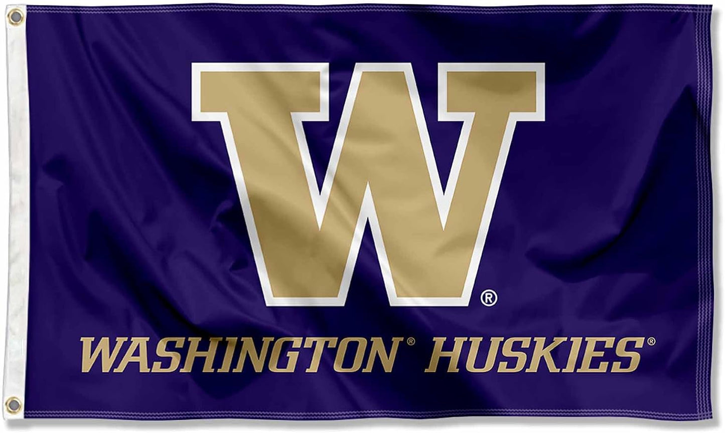 Bandera grande con ojales Washington Huskies