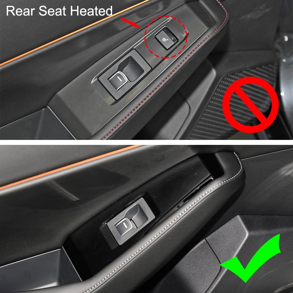 Cubierta botón control ventana estilo carbono para Honda Accord