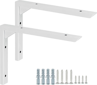 2 Soportes Estante Acero Inox Triangular Pared