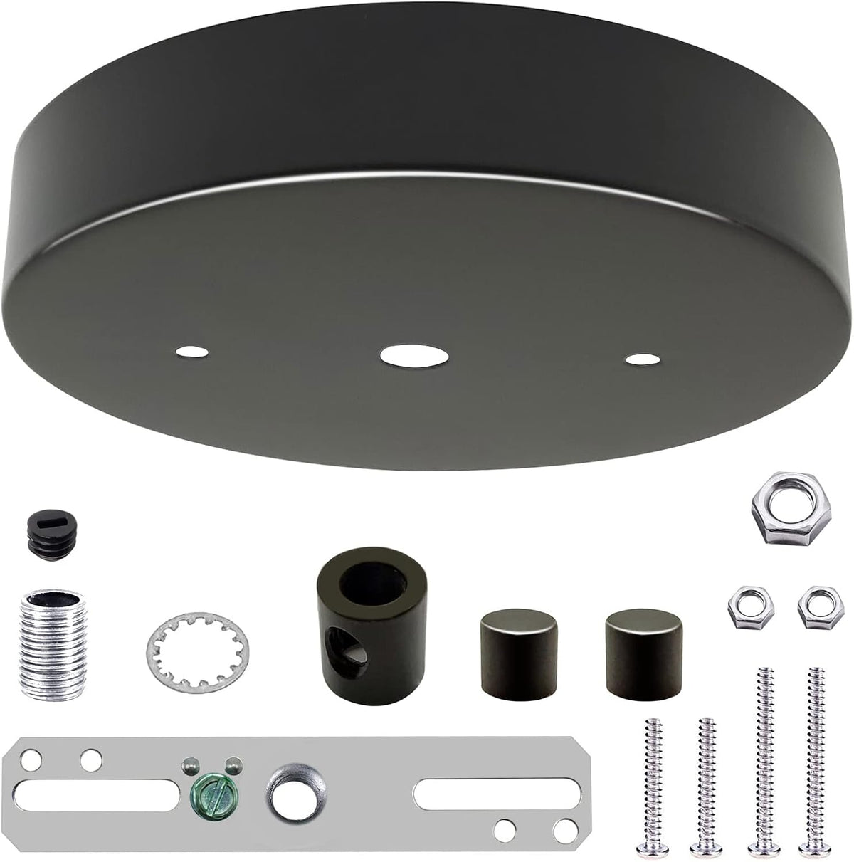 Kit toldo candelabro acero placa lámpara colgante negro