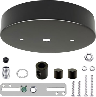 Kit toldo candelabro acero placa lámpara colgante negro