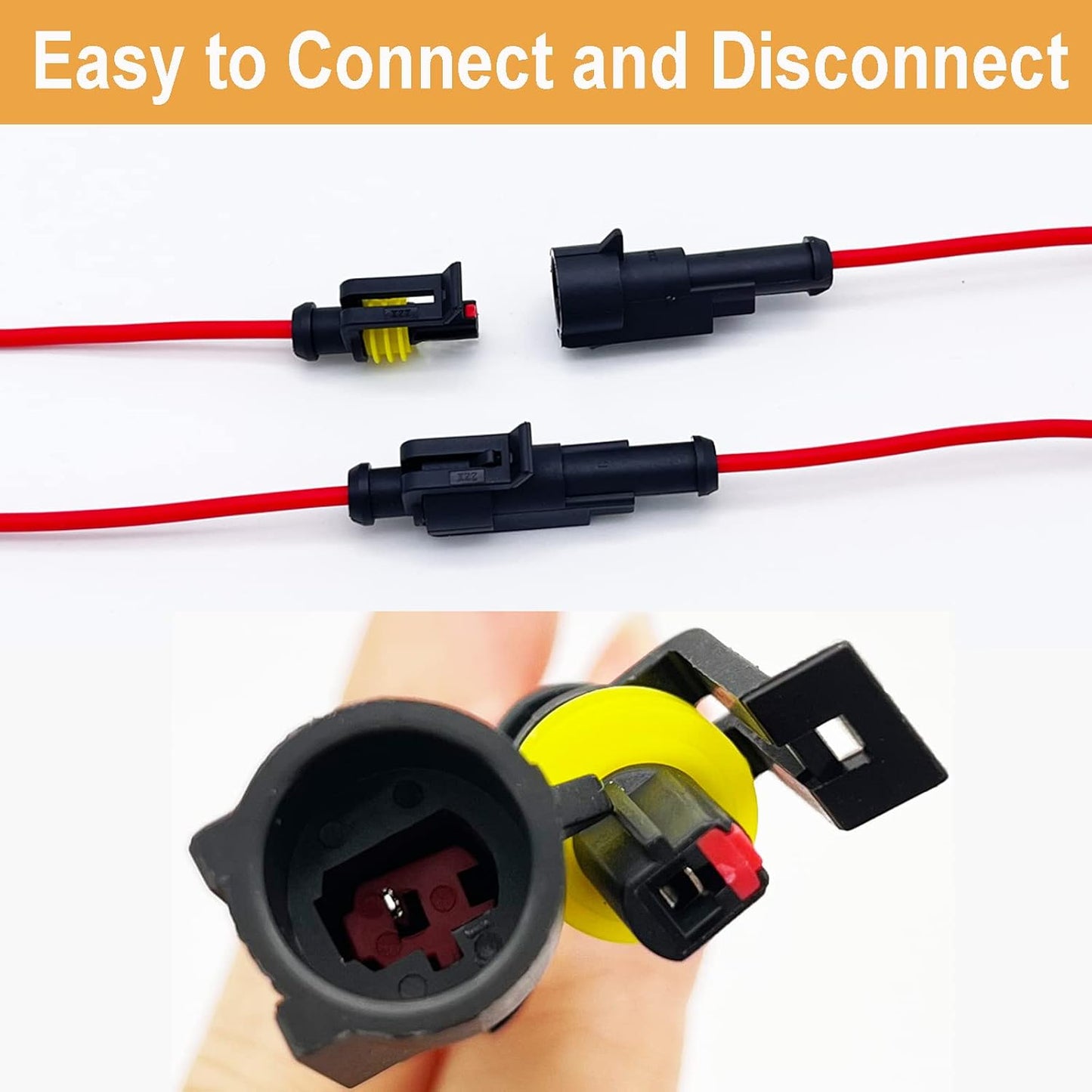 Conectores eléctricos 1 pin 18 AWG 10 kits