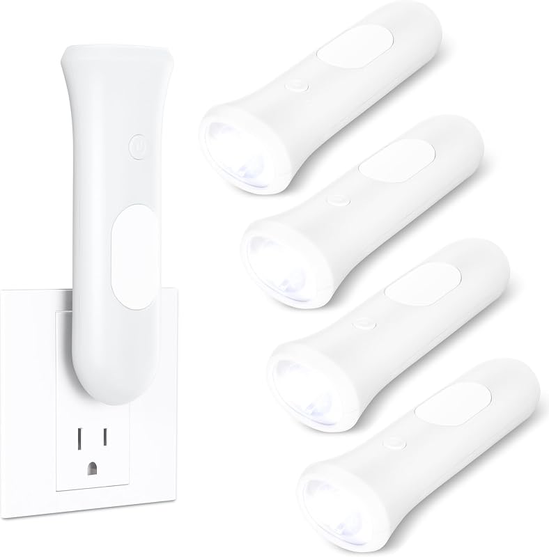 Luces emergencia 4en1 recargable enchufable pared