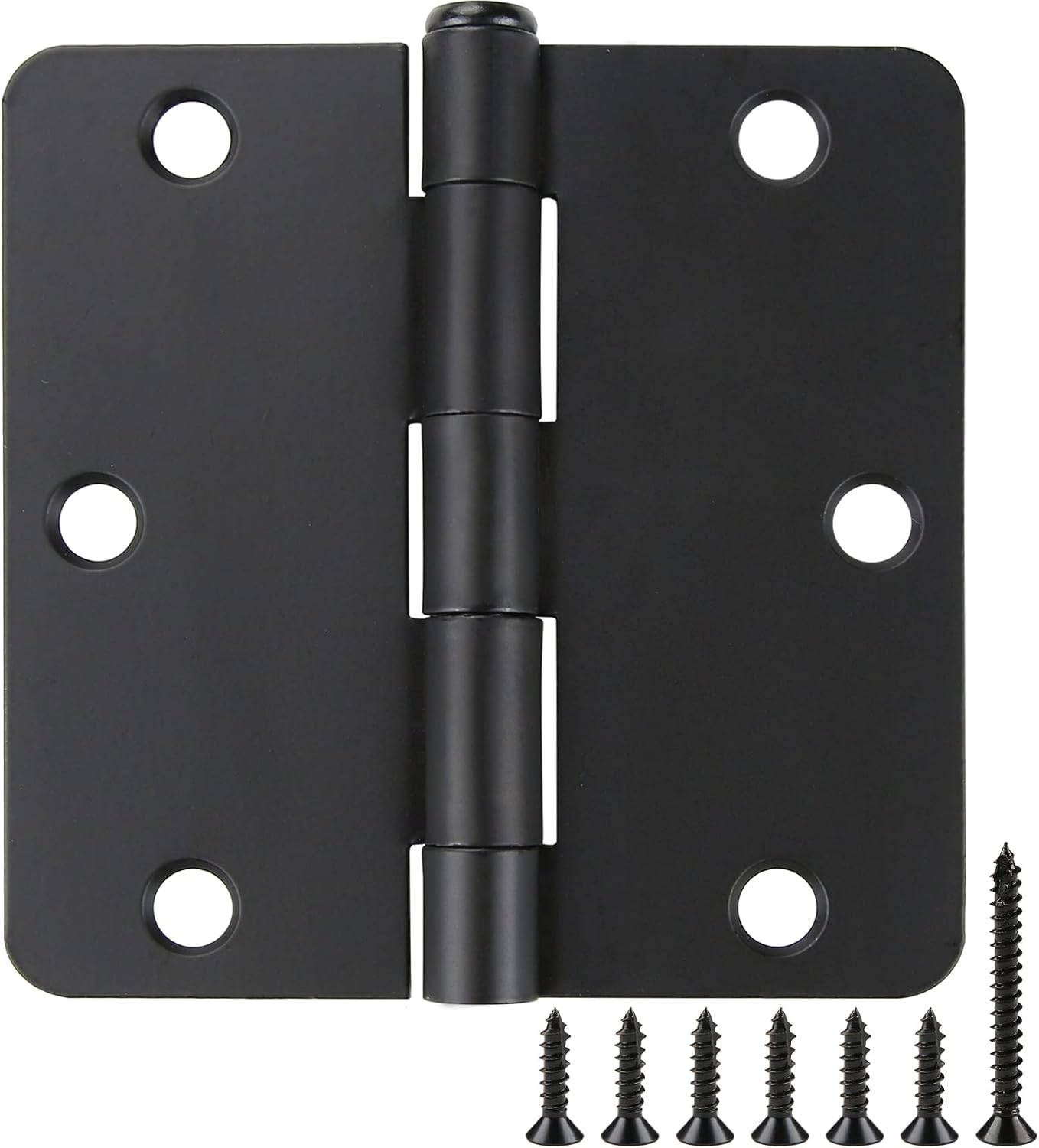 Bisagras puerta negras mate 3.5pulg 1/4pulg pack 30