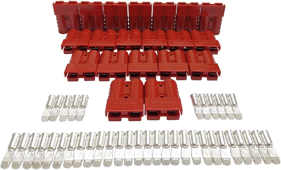 Conector 50A 600V 10 pares para batería 50A rojo