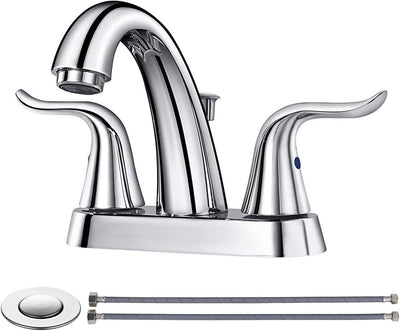 Grifo baño 2 manijas 4pulg centerset sin plomo