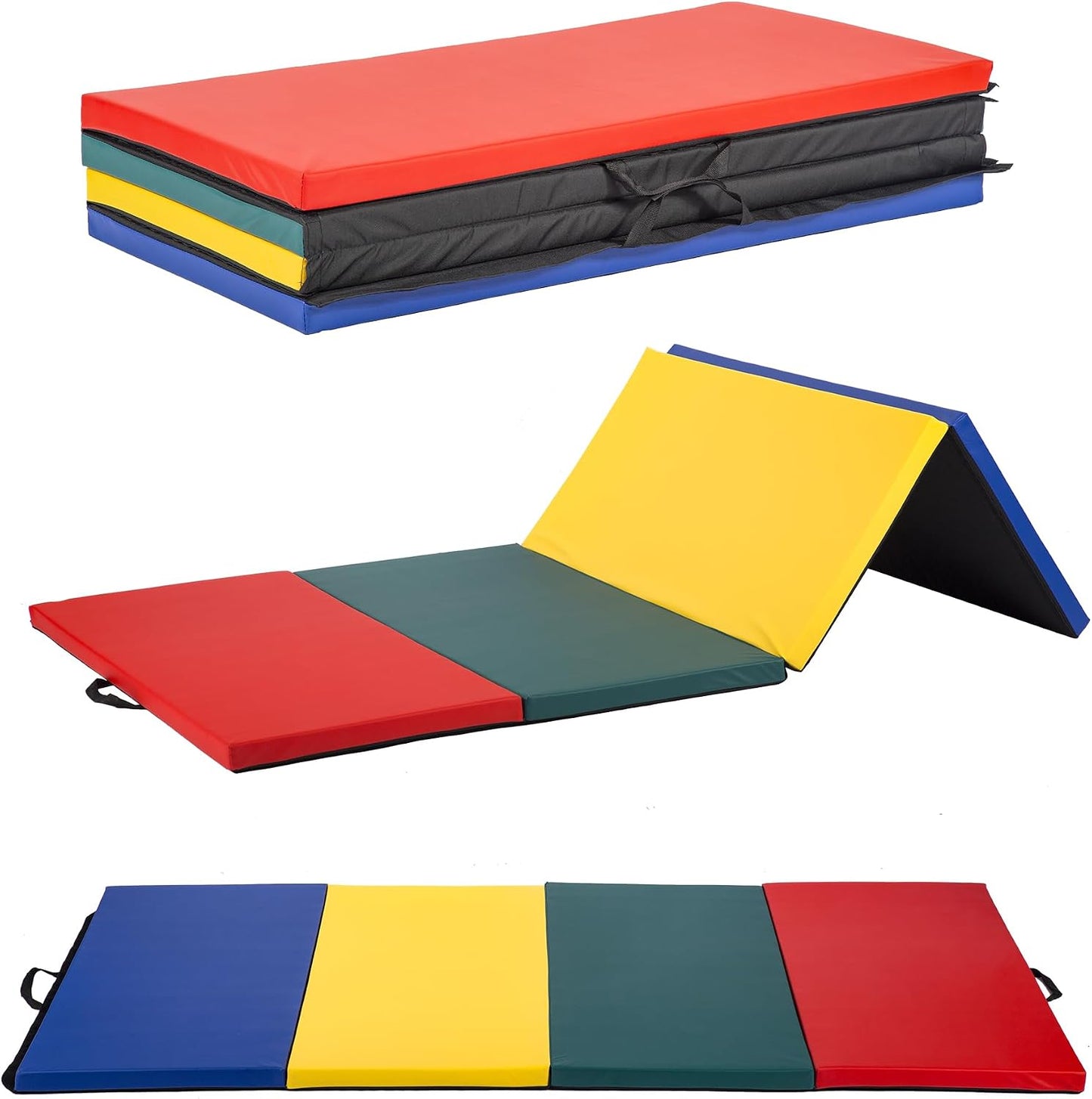 Colchón gimnasia plegable 2x6ft 4x8ft con asas yoga