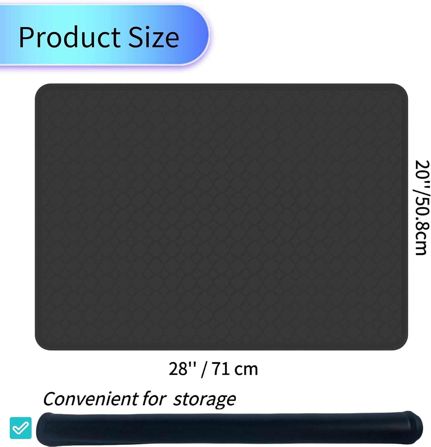 Cubierta silicona estufa 28x20pulg protector vidrio negro