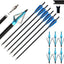 12 Flechas carbono arco compuesto 16-22" fijas
