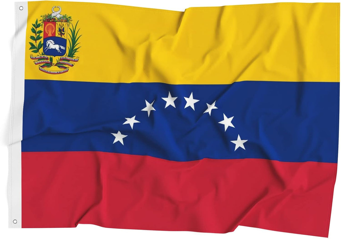 Bandera Venezuela poliéster 3x5ft anti-UV interiores exteriores