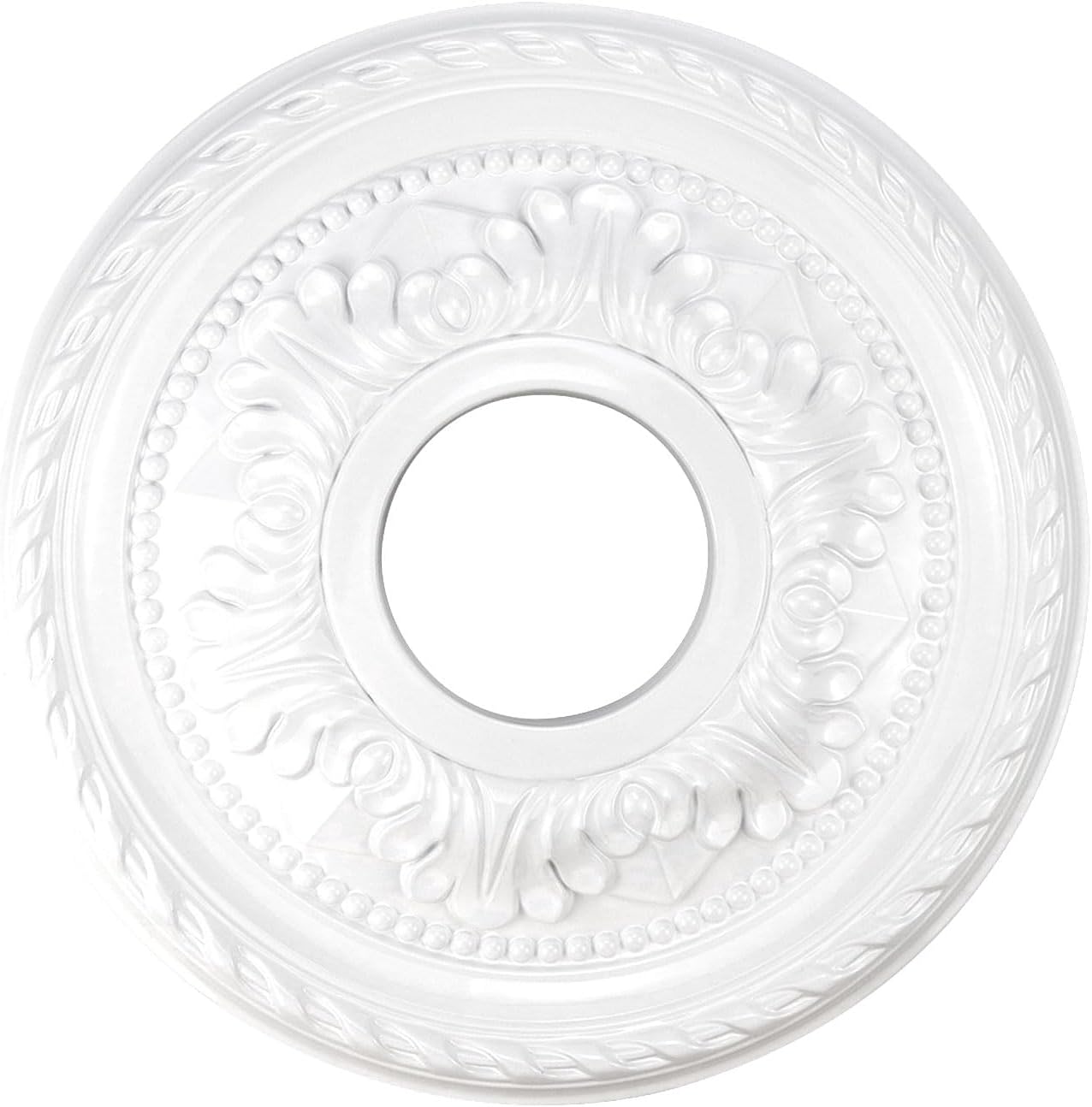 Medallón techo candelabro 12.2pulg blanco
