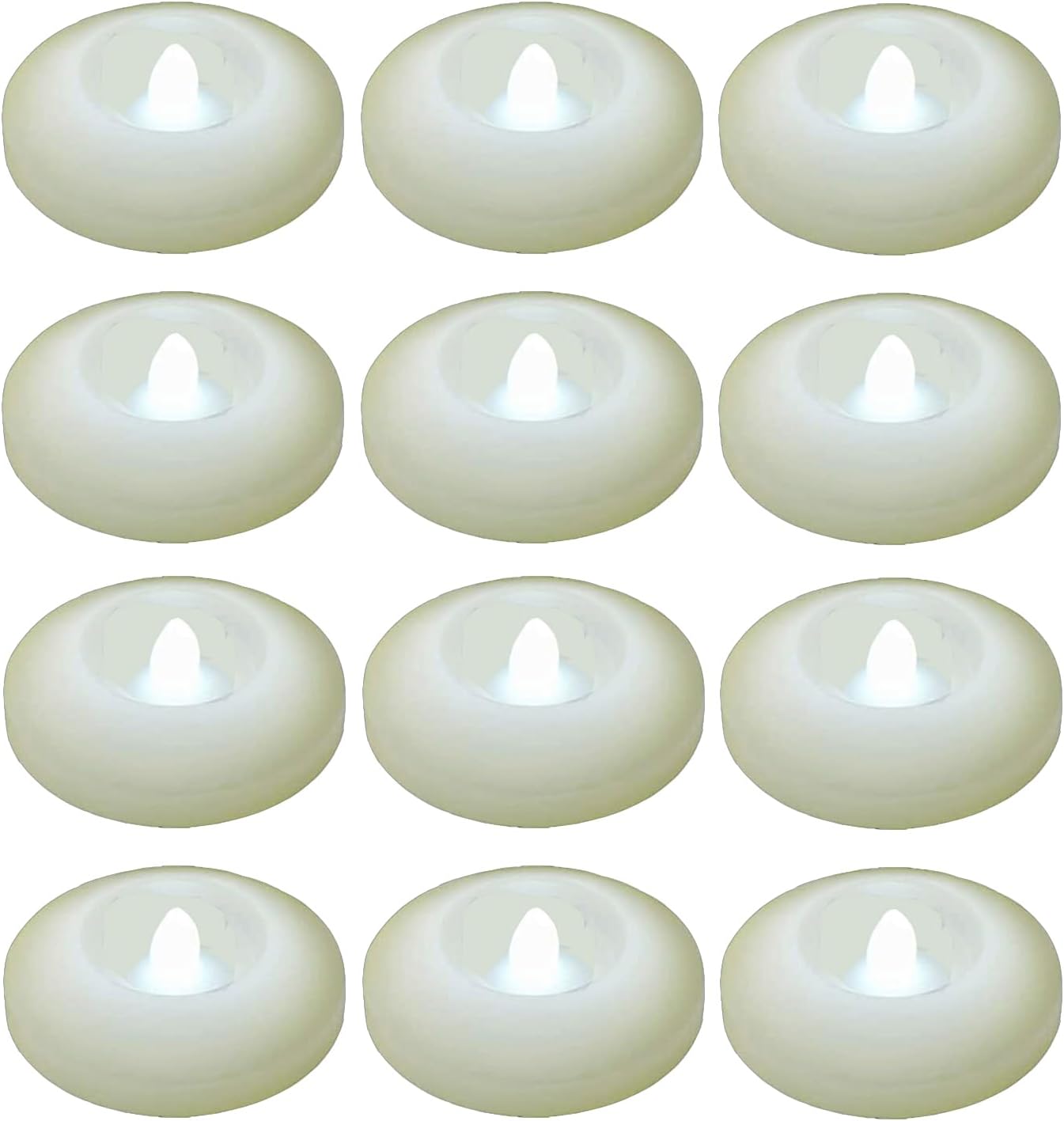 Velas LED flotantes 120h pack 12 blancas parpadeantes