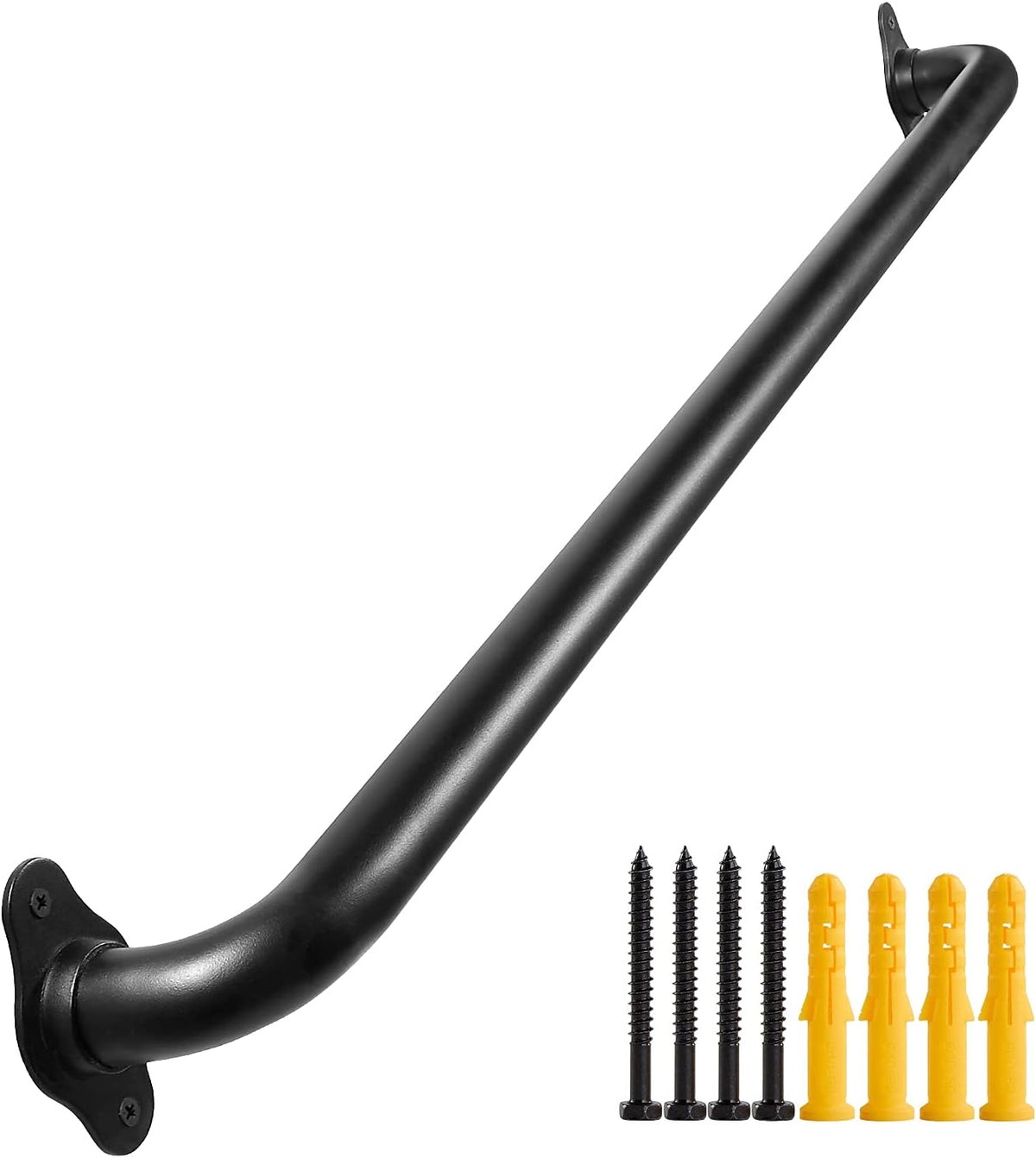 Barandilla escalera metal negro 36pulg interiores y exteriores
