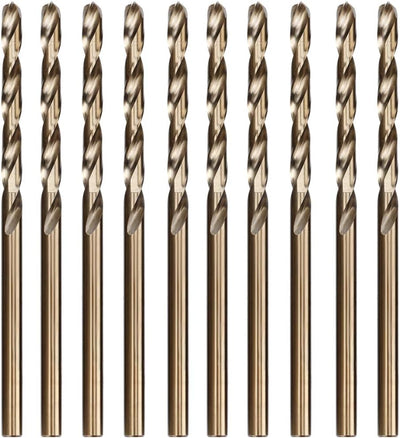 Pack 10 Brocas Cobalto M35 7/64pulg Estuche Resistente Metal