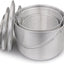 Set ollas aluminio anidadas con tapa 4L 8L 12L