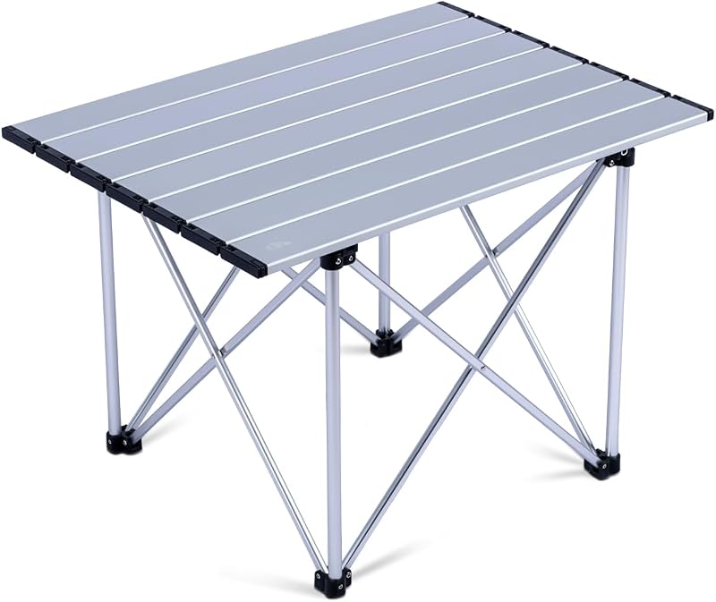 Mesa plegable camping compacta ultraligera bolsa transporte