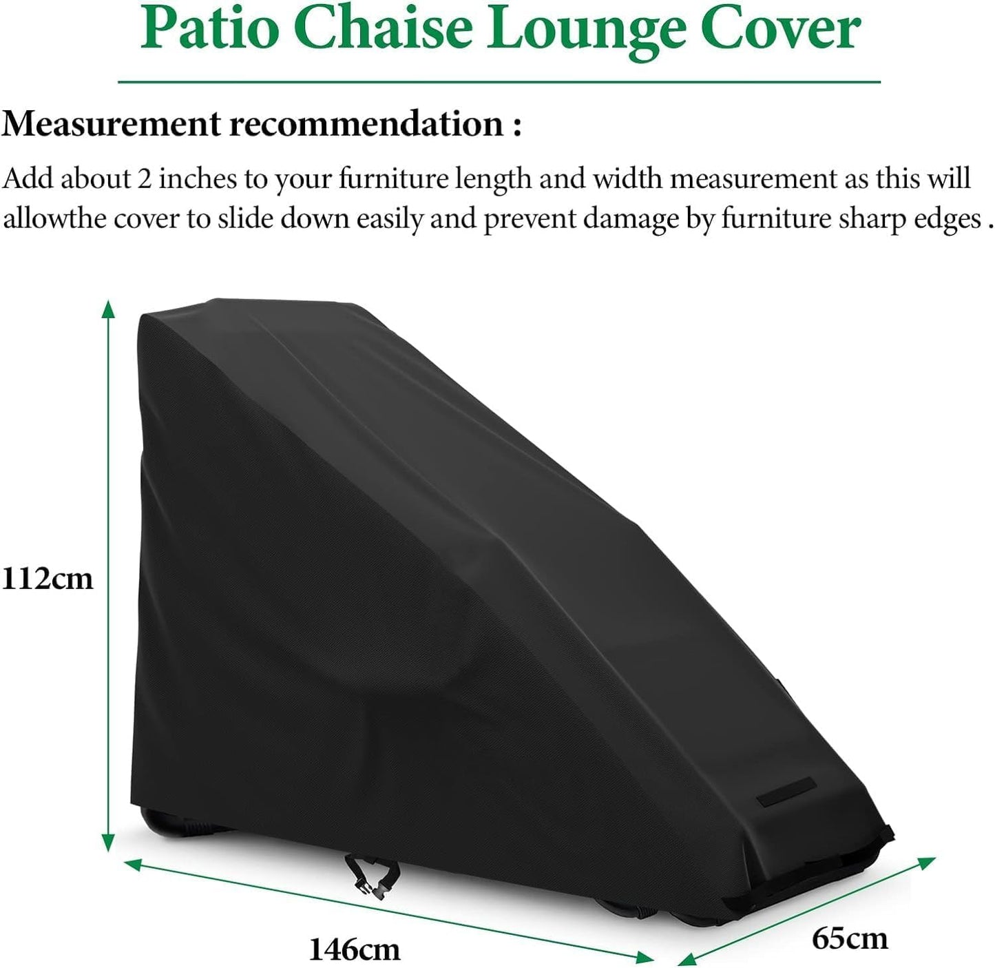 2 Fundas Silla Gravedad Cero Plegables Impermeables Negro