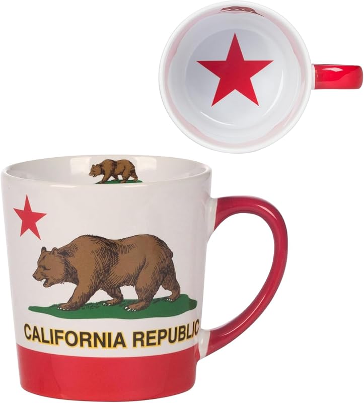 Taza cerámica 15oz con bandera California