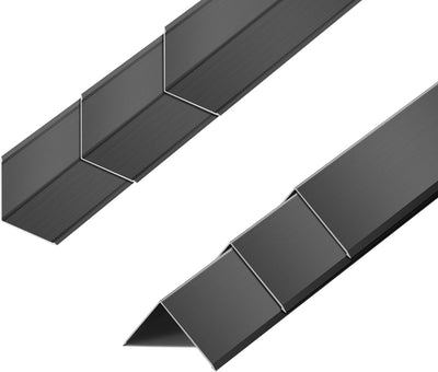 Protector esquina pared aluminio negro 6 uds 2x2x48pulg