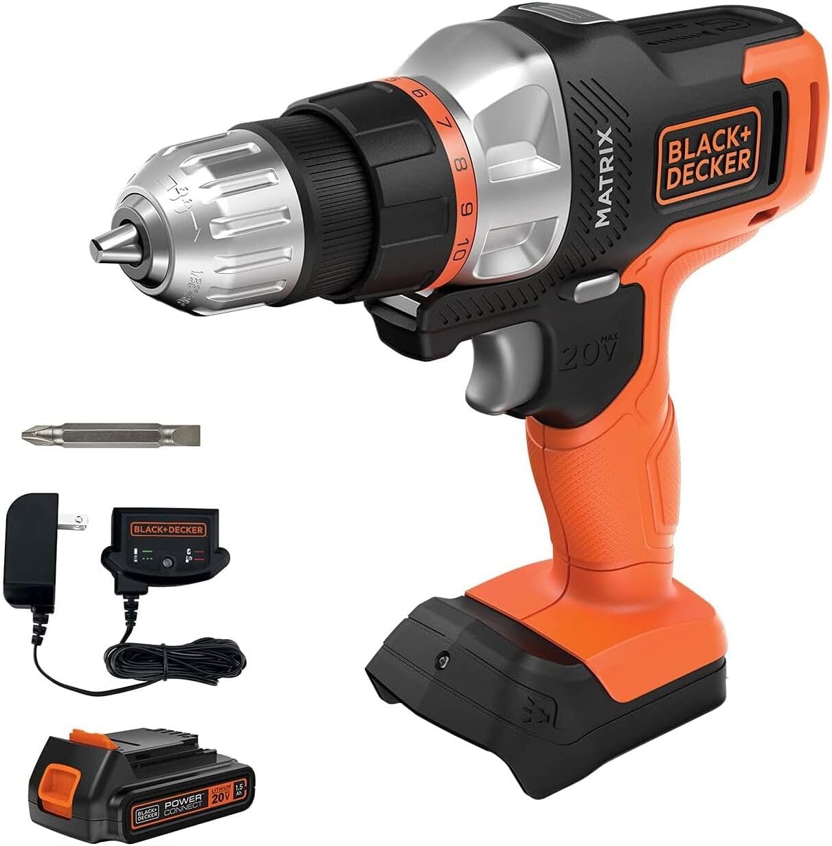 Destornillador Black & Decker 20 V MAX con batería litio