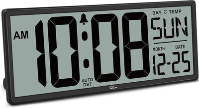 Reloj pared digital 14.5pulg con pilas números grandes